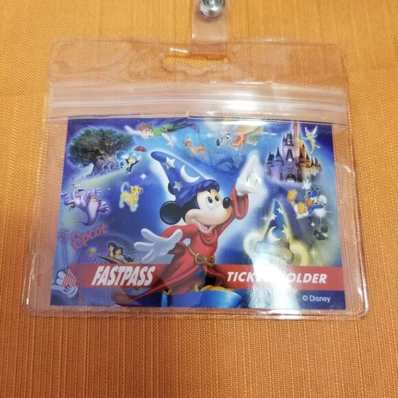 Walt Disney World Sorcerer Mickey Ticket Lanyard - Picture 3 of 3